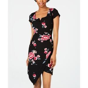 Crave Fame Juniors Asymmetrical Cutout Bodycon Dress Size M